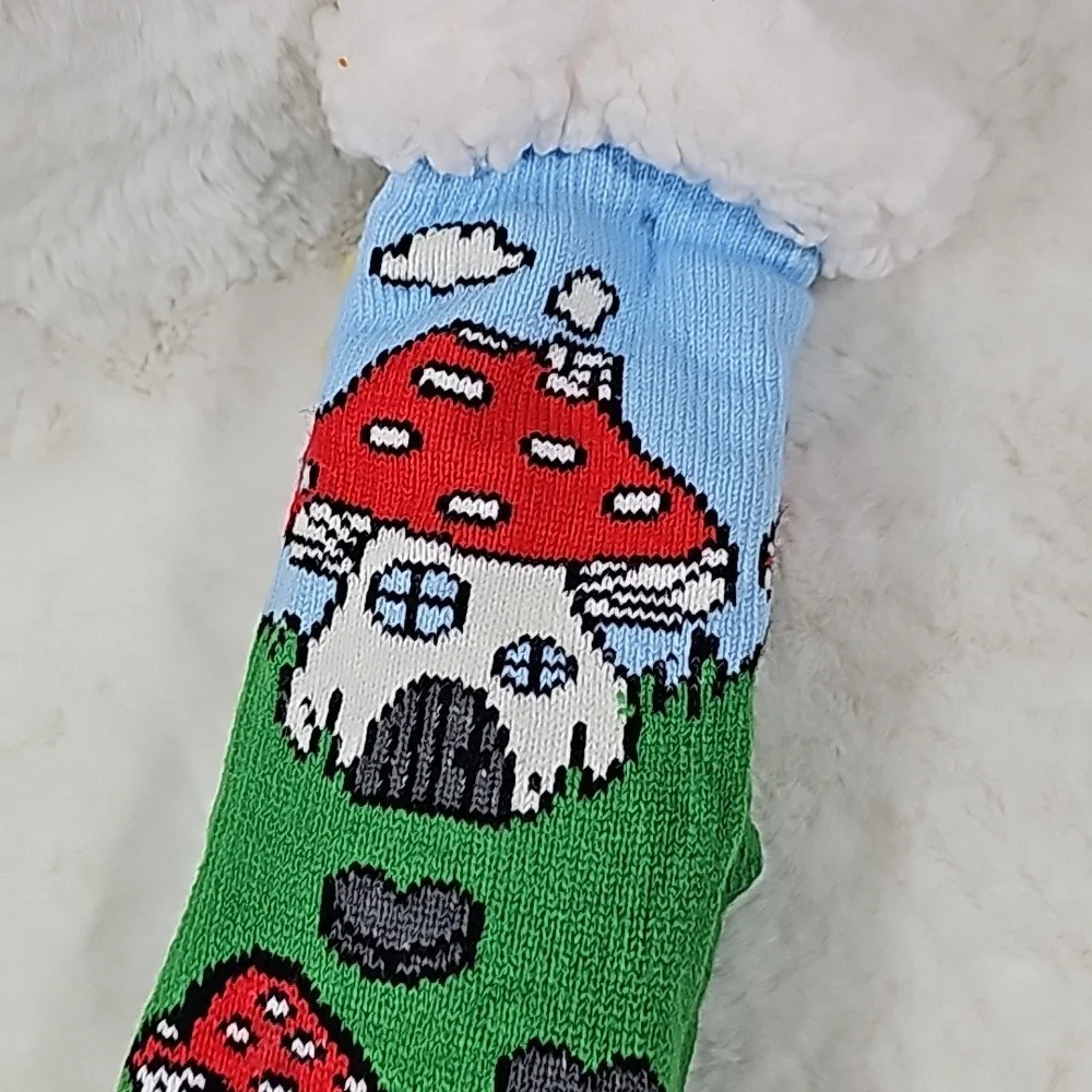 Mushroom Sherpa Theme Socks